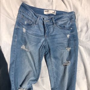 Light Blue Ripped Skinny Jeans